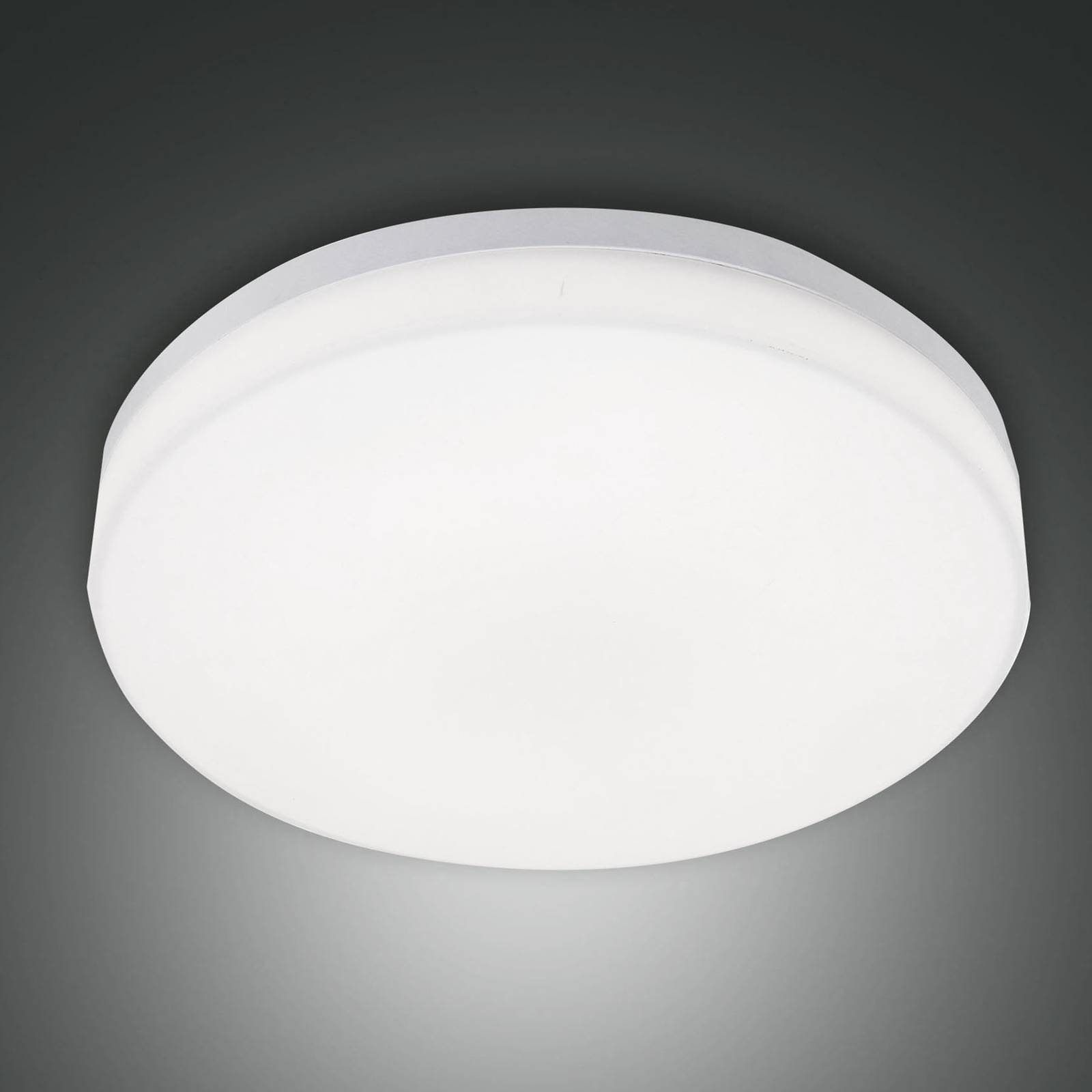 LED-Außendeckenleuchte Trigo mit Sensor, weiß LED-Außendeckenleuchte Trigo mit Sensor, weiß von Fabas Luce