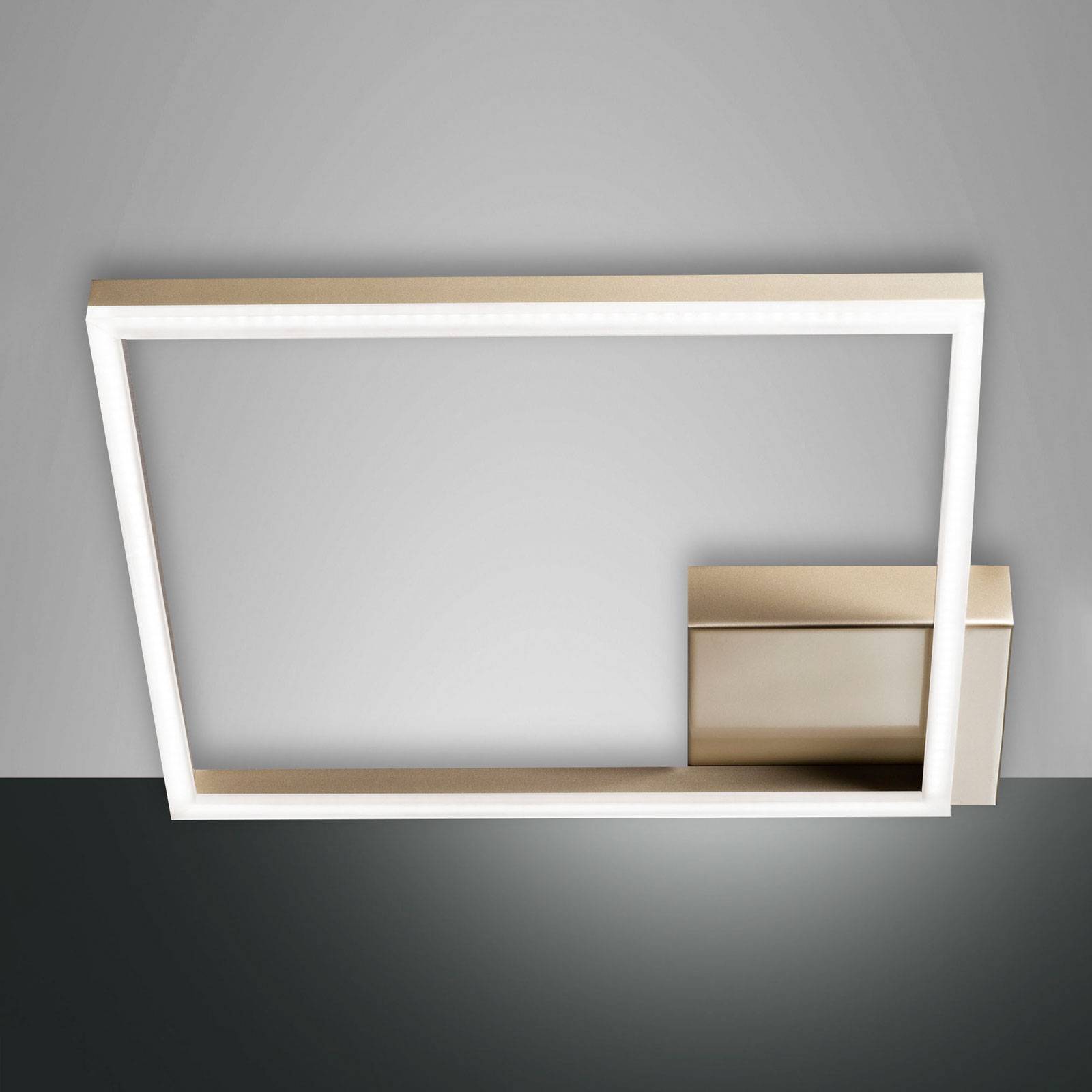 LED-Deckenleuchte Bard, 42x42cm, Mattgold-Finish LED-Deckenleuchte Bard, 42x42cm, Mattgold-Finish von Fabas Luce