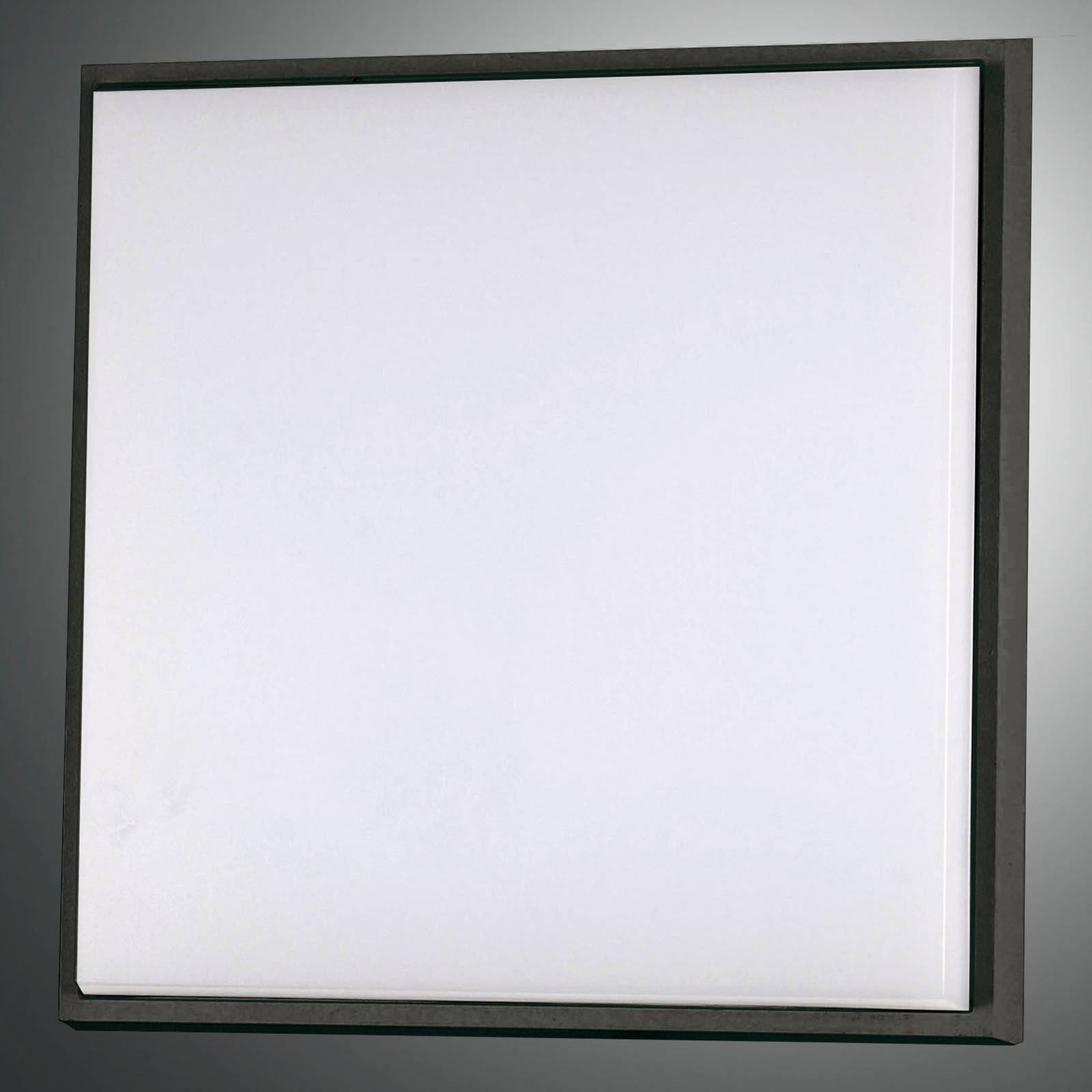 LED-Deckenleuchte Desdy, 30x30 cm, IP54, schwarz von Fabas Luce