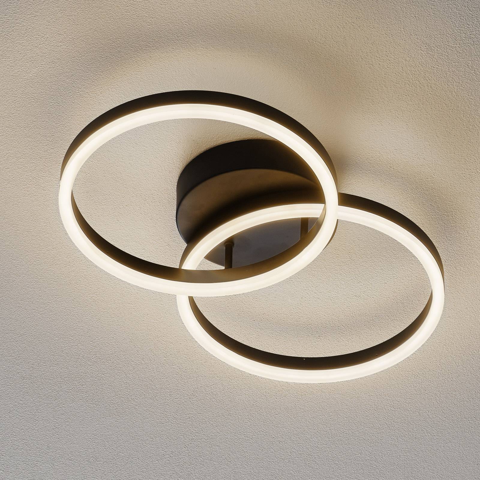LED-Deckenleuchte Giotto, zweiflammig, schwarz LED-Deckenleuchte Giotto, zweiflammig, schwarz von Fabas Luce