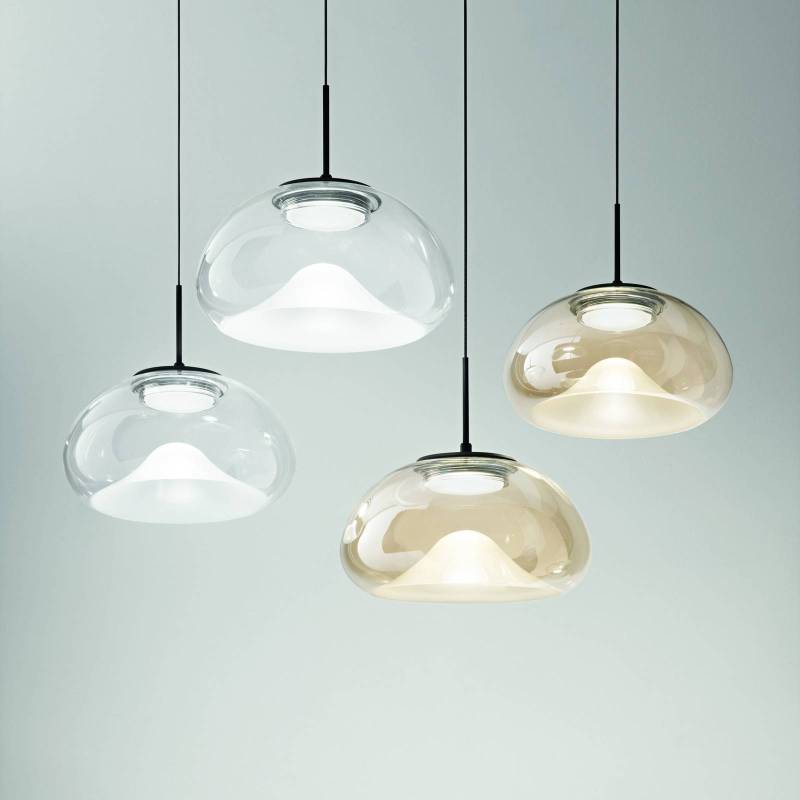 LED-Hängeleuchte Brena, cognac, 1-flammig, dimmbar, CCT von Fabas Luce