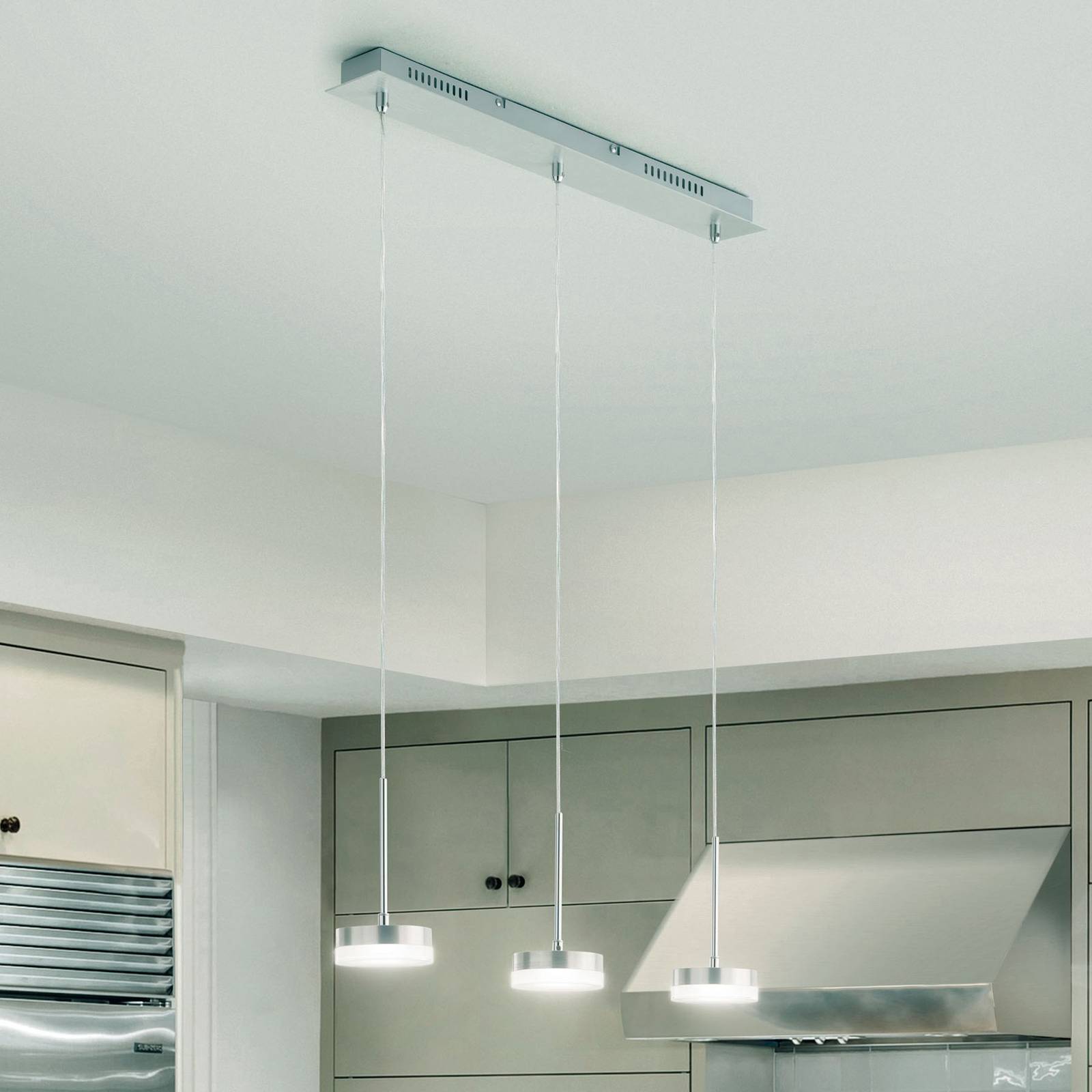 LED-Hängeleuchte Dunk, aluminium, 3-flammig, 3.000 K, Metall LED-Hängeleuchte Dunk, aluminium, 3-flammig, 3.000 K, Metall von Fabas Luce