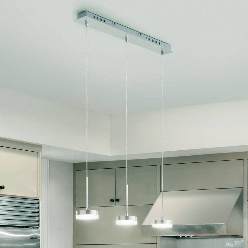 LED-Hängeleuchte Dunk, aluminium, 3-flammig, 3.000 K, Metall von Fabas Luce