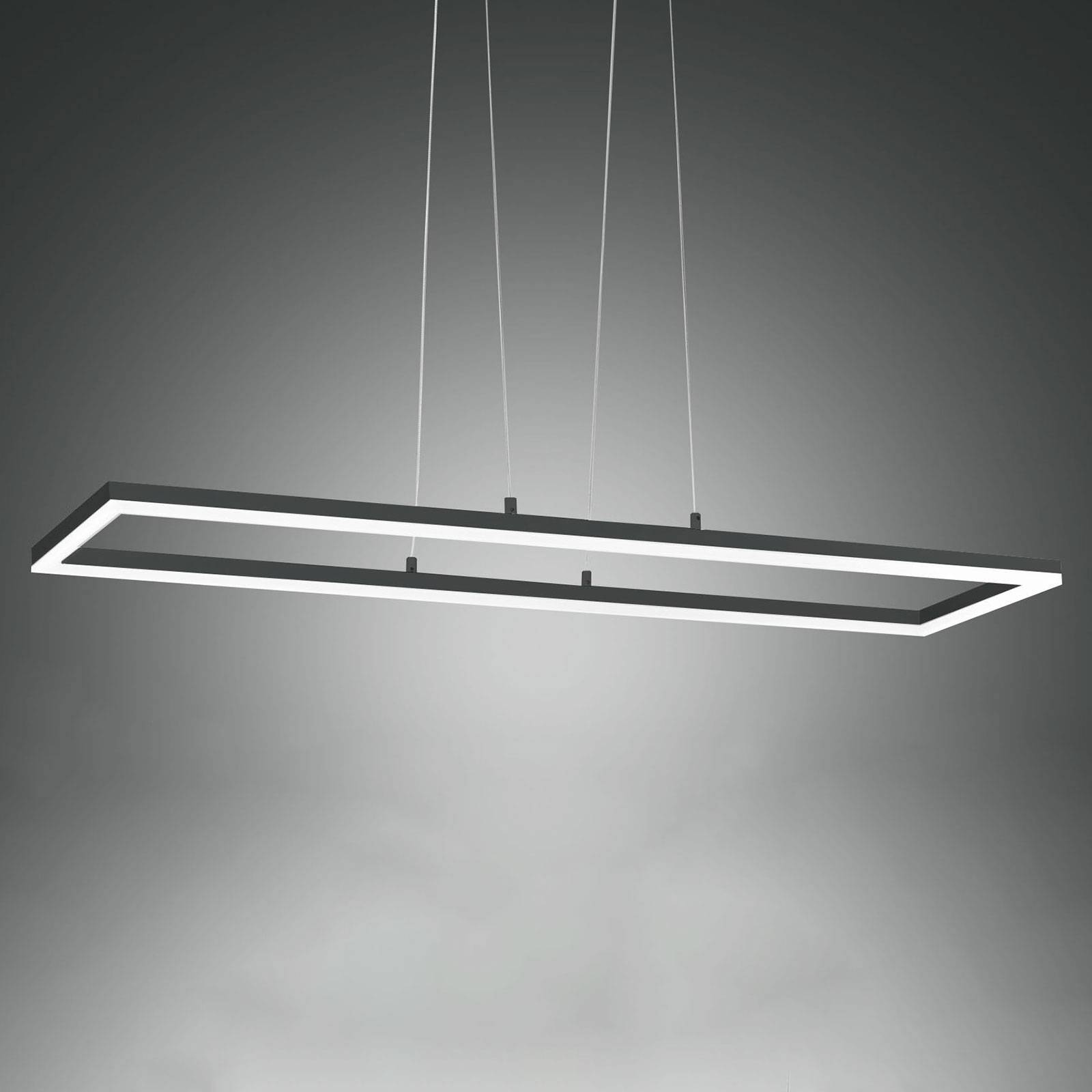 LED-Pendelleuchte Bard, 92x32 cm, anthrazit LED-Pendelleuchte Bard, 92x32 cm, anthrazit von Fabas Luce