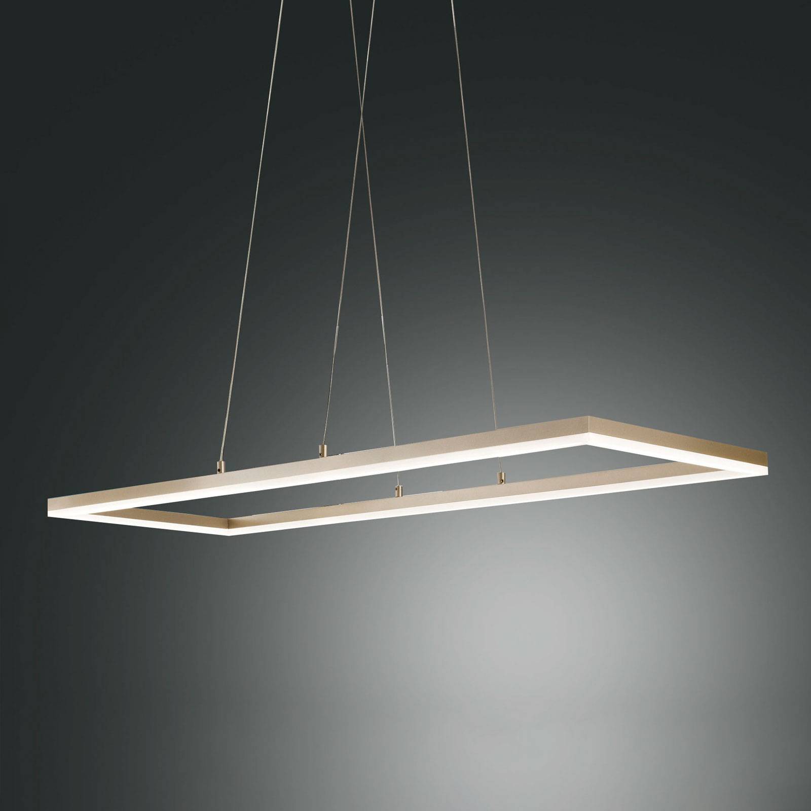 LED-Pendelleuchte Bard, 92x32cm in Mattgold-Finish LED-Pendelleuchte Bard, 92x32cm in Mattgold-Finish von Fabas Luce