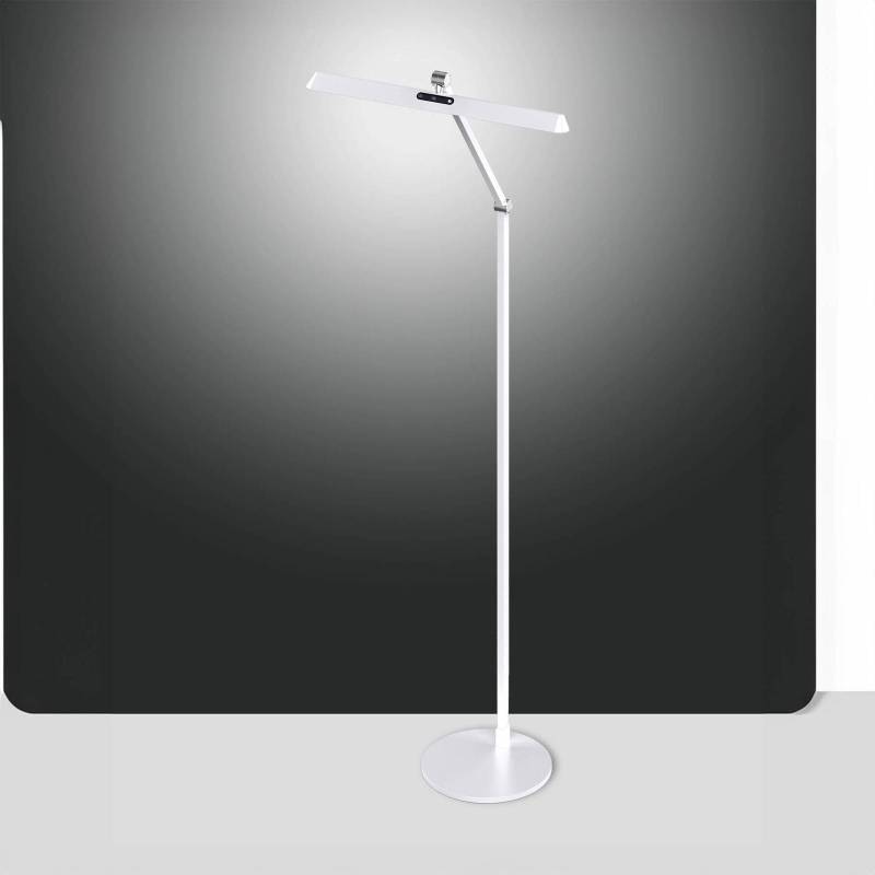 LED-Stehleuchte Beba, weiß, Höhe 110 cm, CCT, Dimmer von Fabas Luce