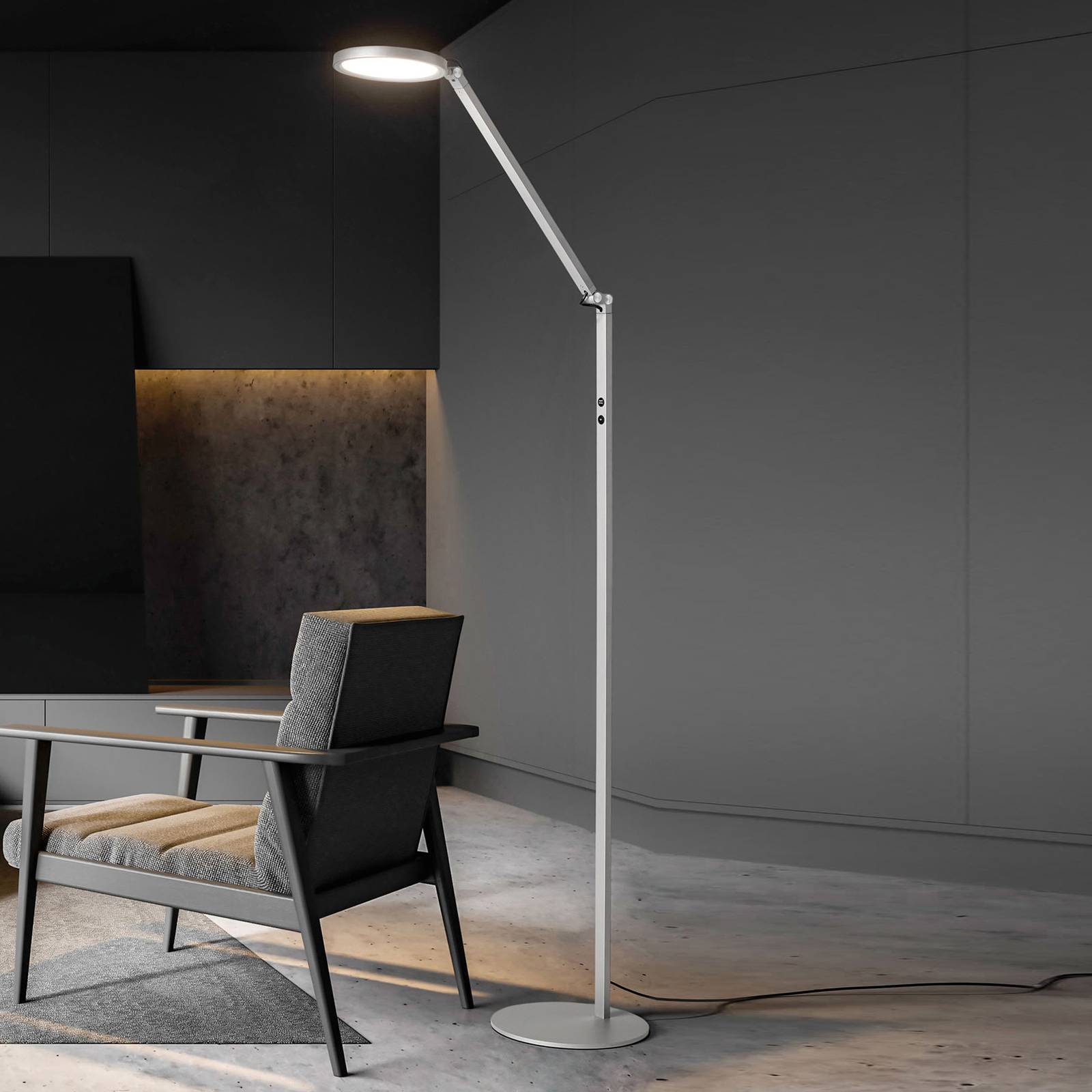 LED-Stehleuchte Regina,1-flammig, aluminium LED-Stehleuchte Regina,1-flammig, aluminium von Fabas Luce