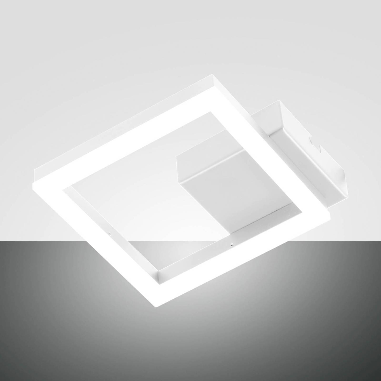 LED-Wandleuchte Bard, weiß, 17 x 17 cm, Metall, dimmbar LED-Wandleuchte Bard, weiß, 17 x 17 cm, Metall, dimmbar von Fabas Luce