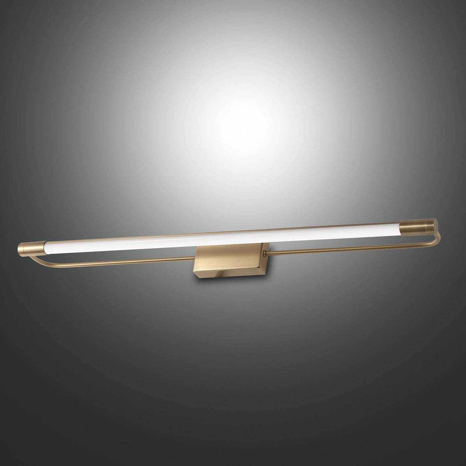 LED-Wandleuchte Rapallo, messing, IP44, 80 cm von Fabas Luce