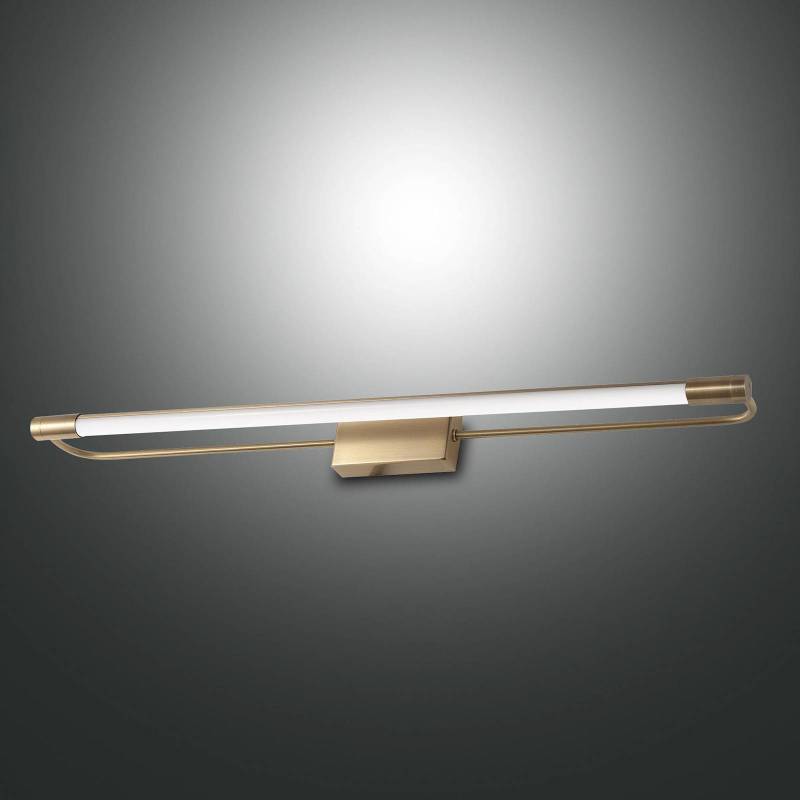 LED-Wandleuchte Rapallo, messing, IP44, 80 cm von Fabas Luce
