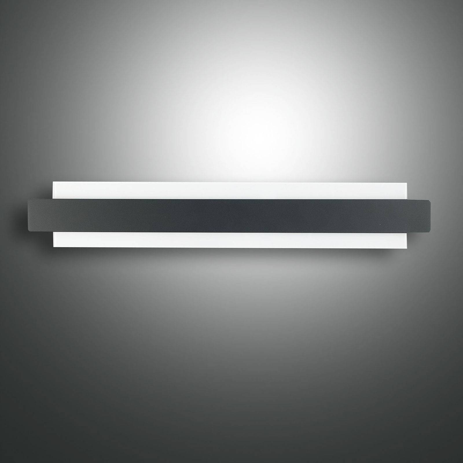 LED-Wandleuchte Regolo mit Metallfront schwarz LED-Wandleuchte Regolo mit Metallfront schwarz von Fabas Luce