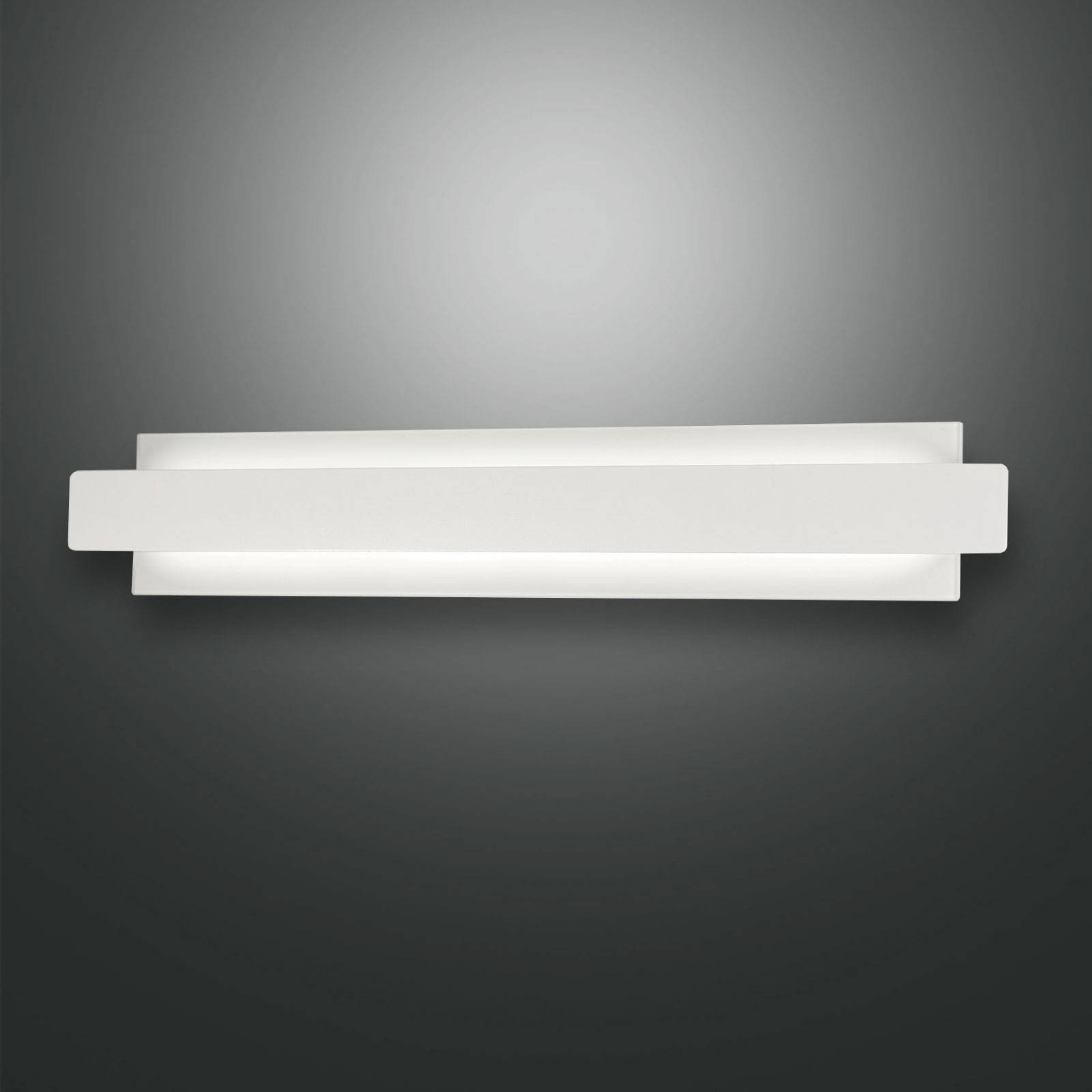 LED-Wandleuchte Regolo mit Metallfront weiß von Fabas Luce