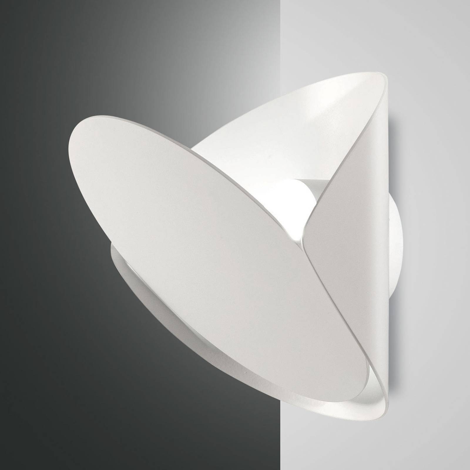 LED-Wandleuchte Shield, dimmbar, weiß von Fabas Luce
