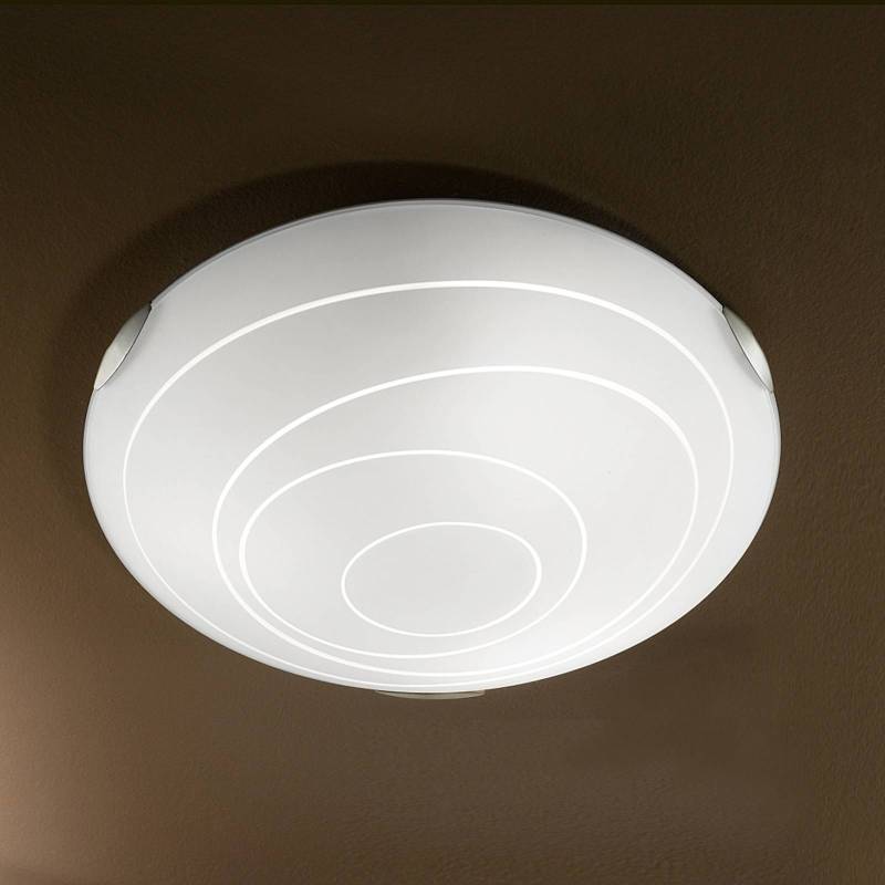Runde Deckenleuchte KENT weiß von Fabas Luce
