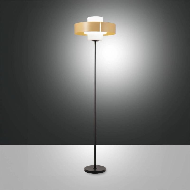 Stehleuchte Loto, sandfarben, Höhe 170 cm, Fußdimmer, E27 von Fabas Luce