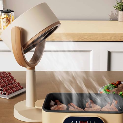 Desktop-Dunstabzugshaube, Tragbare Dunstabzugshaube, Effiziente Filterung, Starke Adsorption, Geräuscharmer Küchenabluftventilator mit Einstellbarem Winkel für Hot Pot, Grillen, von Fabater