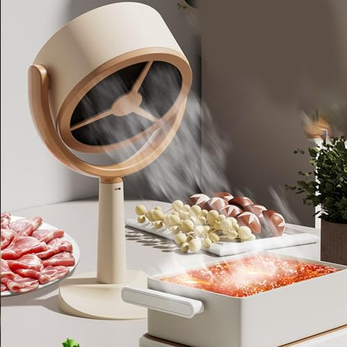 Desktop-Dunstabzugshaube, Winkelverstellbare Dunstabzugshaube, Kompakter Tragbarer Dunstabzugshauben-Abluftventilator mit Hoher Saugleistung für Grillen, Kochen, Hot Pot von Fabater