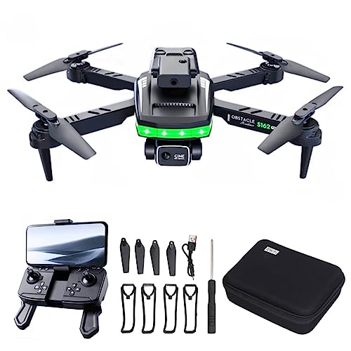 FPV-Drohnen, 1080P-WLAN-Drohne mit 4K-HD-Dual-Kamera, Gesten-RC-Quadcopter für Anfänger, Faltbare Drohne mit Integriertem Akku und Tragetasche, Automatischer Schwebeflug FPV-Drohnen, 1080P-WLAN-Drohne mit 4K-HD-Dual-Kamera, Gesten-RC-Quadcopter für Anfänger, Faltbare Drohne mit Integriertem Akku und Tragetasche, Automatischer Schwebeflug von Fabater
