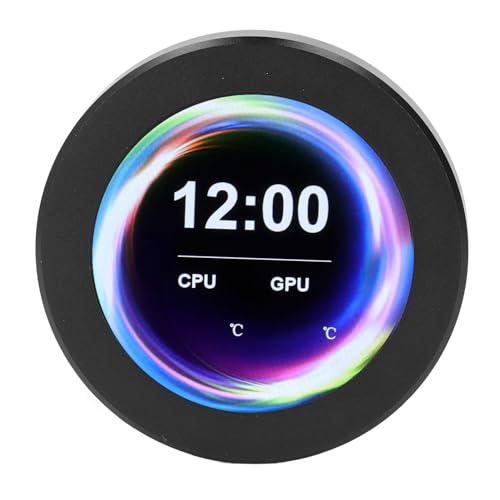 Fabater 2,1-Zoll-AIO-Bildschirm, CPU-Kühler-LCD-Display-Upgrade-Kit, Computer-Temperaturüberwachung für Wasserkühlsysteme, CPU-Flüssigkeitskühler-Bildschirm, Computerzubehör PC-Teile von Fabater