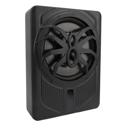 Fabater 800W 10 Slim Untersitz-Auto-Subwoofer, Car-Audio-Subwoofer mit Integriertem Verstärker, Angetriebener LKW-Subwoofer-Upgrade mit Blauem LED-Umgebungslicht (Mehrfarbig) von Fabater