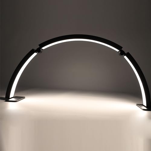 Halbmond-Nagel-Schreibtischlampe, Faltbare Halbmond-Tischlampe, Lash Light für Wimpernverlängerungen, 2000 Halbmondlicht, Einstellbare Farbtemperatur und Dimmhelligkeit von Fabater