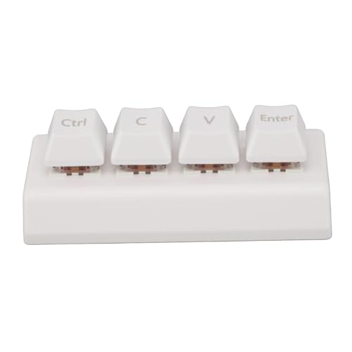 Mechanische Tastatur, -4-Tasten-programmierbare Tastatur, USB-kabelgebundene Gaming-Tastatur mit Rotem Schalter, Weit Verbreitet für Gaming-Büromedien, Plug-and-Play (White) von Fabater