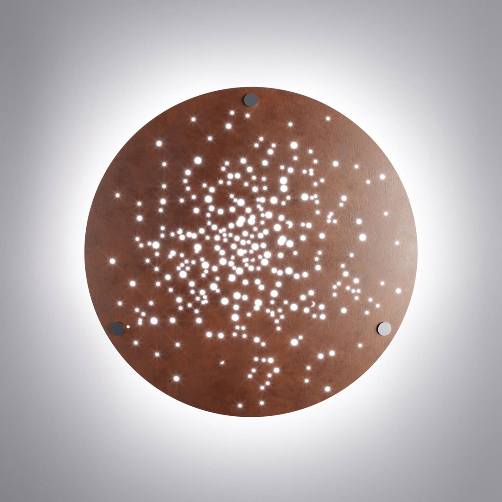 Fabbian Lens LED-Wandleuchte Ø 60 cm rost Fabbian Lens LED-Wandleuchte Ø 60 cm rost von Fabbian