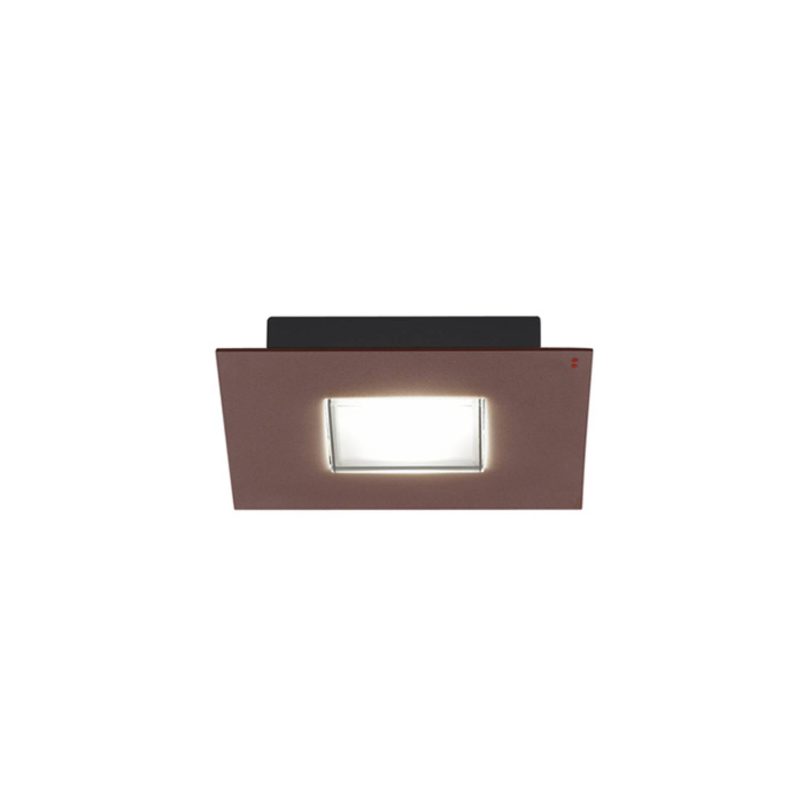 Fabbian Quarter - braune LED-Deckenlampe 2flg. von Fabbian