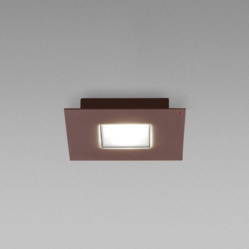 Fabbian Quarter - braune LED-Deckenlampe 2flg. von Fabbian