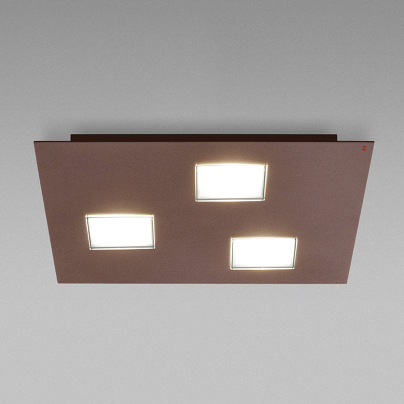 Fabbian Quarter - braune LED-Deckenlampe 3flg. Fabbian Quarter - braune LED-Deckenlampe 3flg. von Fabbian