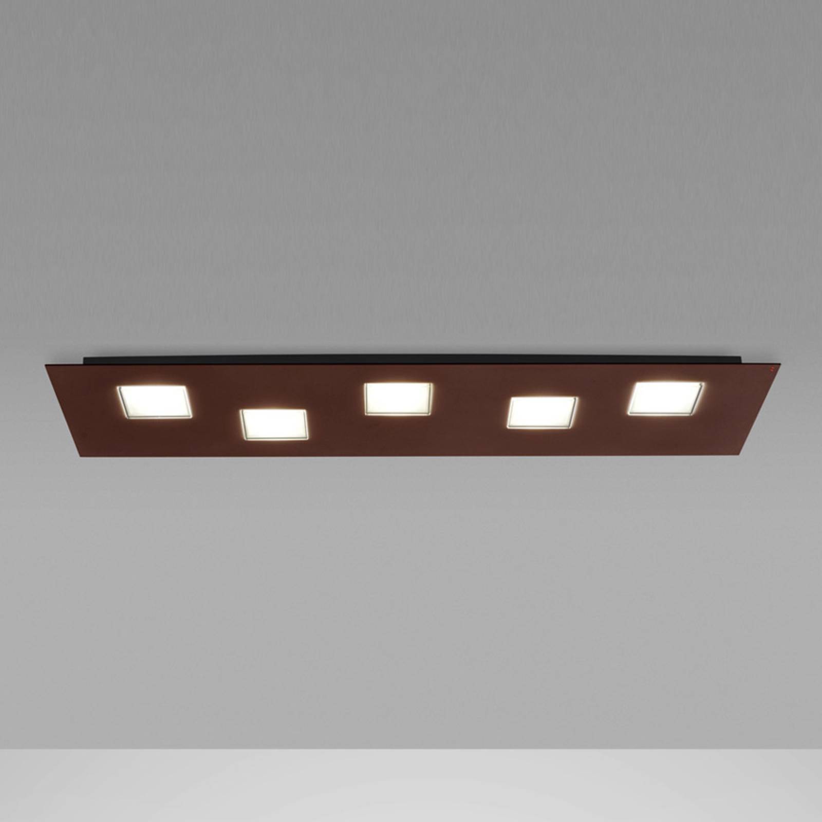 Fabbian Quarter - braune LED-Deckenlampe 5flg. Fabbian Quarter - braune LED-Deckenlampe 5flg. von Fabbian