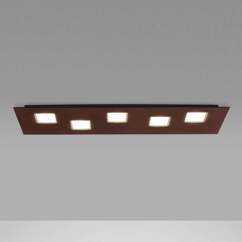 Fabbian Quarter - braune LED-Deckenlampe 5flg. von Fabbian