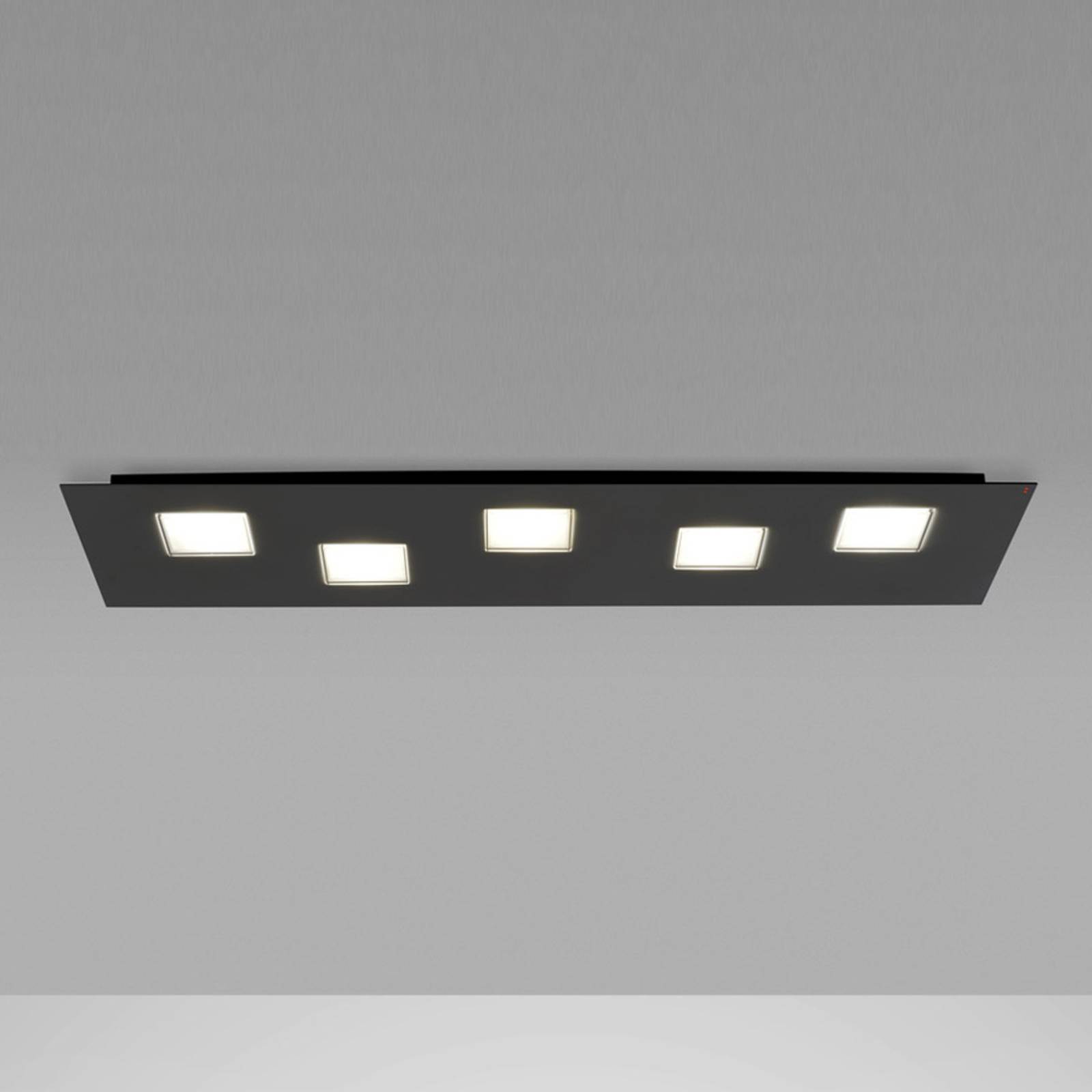 Fabbian Quarter - schwarze LED-Deckenlampe 5flg. Fabbian Quarter - schwarze LED-Deckenlampe 5flg. von Fabbian