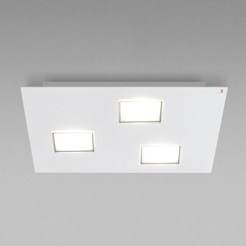 Fabbian Quarter - weiße LED-Deckenlampe 3flg. von Fabbian