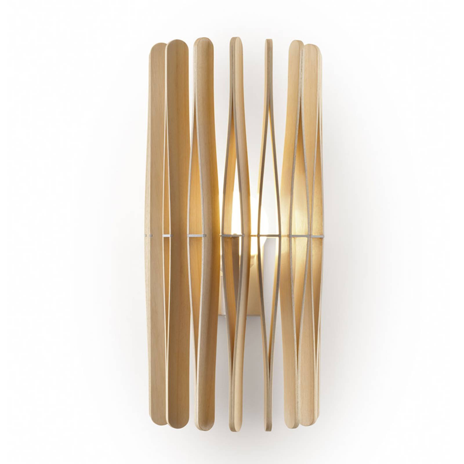 Fabbian Stick Holz-Wandleuchte, zylindrisch Fabbian Stick Holz-Wandleuchte, zylindrisch von Fabbian