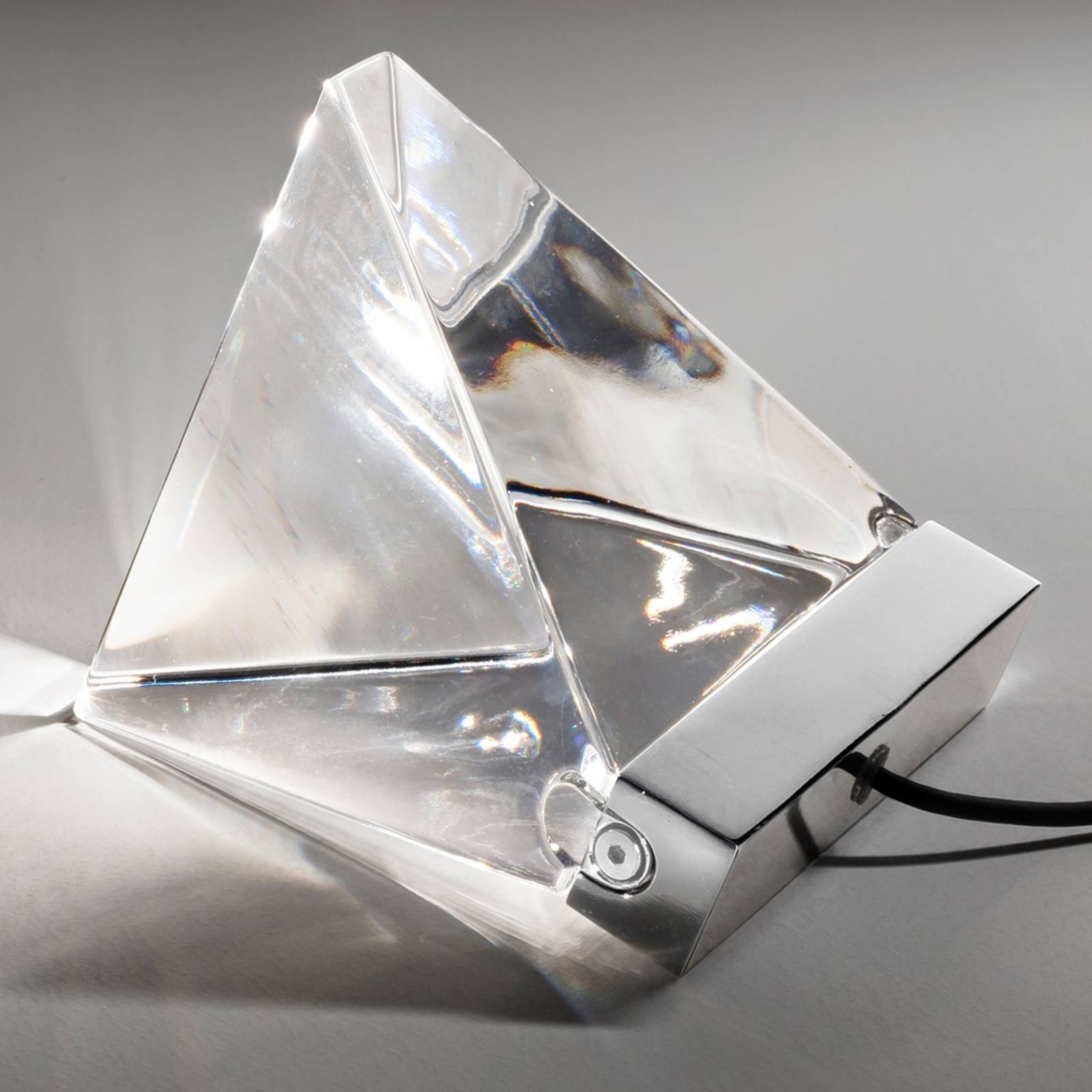 Fabbian Tripla - Kristall-LED-Tischleuchte, alu von Fabbian