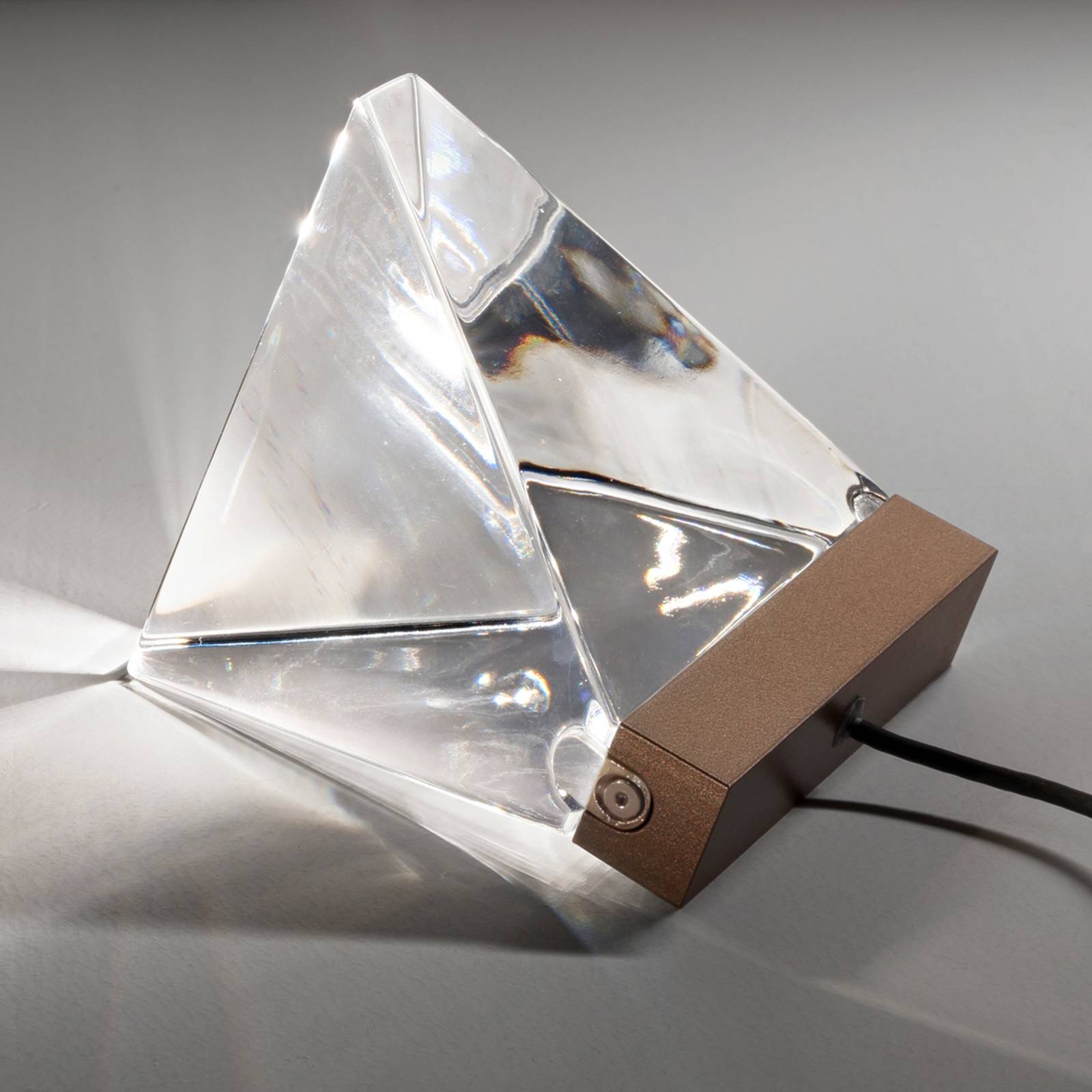 Fabbian Tripla - Kristall-LED-Tischleuchte, bronze von Fabbian
