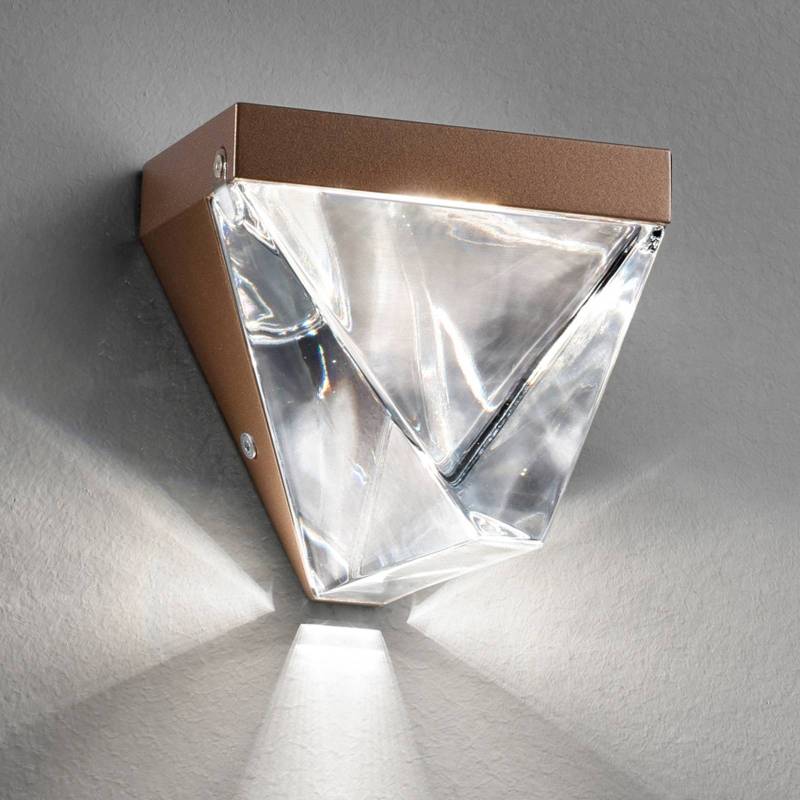 Fabbian Tripla - Kristall-LED-Wandleuchte, bronze von Fabbian