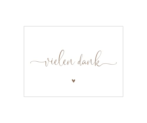 Fabelhafte Dinge Dankeskarten Gold Hochzeit Konfirmation Taufe Kommunion Geburtstag Klappkarten mit Umschlägen (25 Stück) von Fabelhafte Dinge