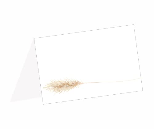 Fabelhafte Dinge Tischkarten Namenskarten Boho 50 Stück zum beschriften Hochzeit Geburtstag Konfirmation Kommunion Taufe Feier (Boho Pampasgras) von Fabelhafte Dinge