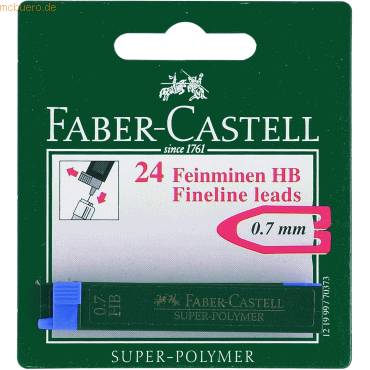 10 x Faber Castell Feinmine Super Polymer 0,7mm HB auf Blisterkarte von Faber Castell