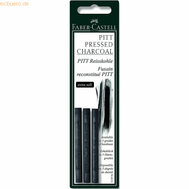 Faber Castell Reißkohle Pitt monochrom extra soft auf Blisterkarte Faber Castell Reißkohle Pitt monochrom extra soft auf Blisterkarte von Faber Castell