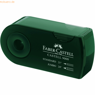 12 x Faber Castell Doppelspitzdose Castell 9000 grün von Faber Castell
