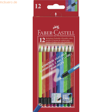 Faber Castell Farbstifte radierbar VE=12 Stück Faber Castell Farbstifte radierbar VE=12 Stück von Faber Castell