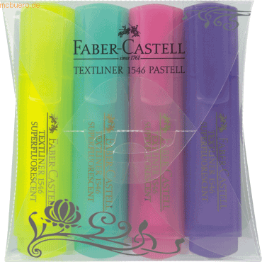 Faber Castell Textmarker Textliner 46 Pastell gelb blau rosa lila im 4 Faber Castell Textmarker Textliner 46 Pastell gelb blau rosa lila im 4 von Faber Castell