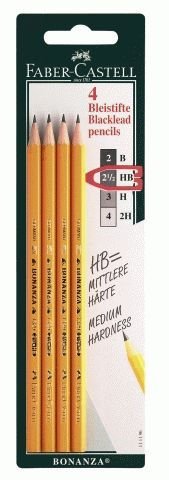 Bleistift 1111 HB 4x BK von Faber-Castell