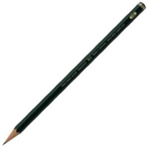 Bleistift CASTELL® 9000, Härtegrad HB, Schaft dunkelgrün, mit Radierer nein von Faber-Castell
