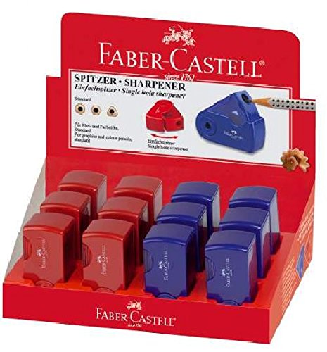 Dosenspitzer Mini rot blau FABER CASTELL 182711 VE=12(Liefermenge=12) von Faber Castell