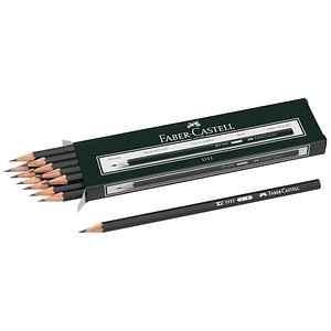 FABER-CASTELL 1111 Bleistifte B schwarz, 12 St. von Faber-Castell