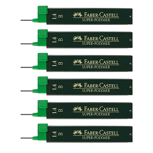 FABER-CASTELL 205071 - Feinminen Set Super Polymer, 6 Stück mit je 12 Minen, 1,4 mm, Härtegrad B FABER-CASTELL 205071 - Feinminen Set Super Polymer, 6 Stück mit je 12 Minen, 1,4 mm, Härtegrad B von Faber-Castell